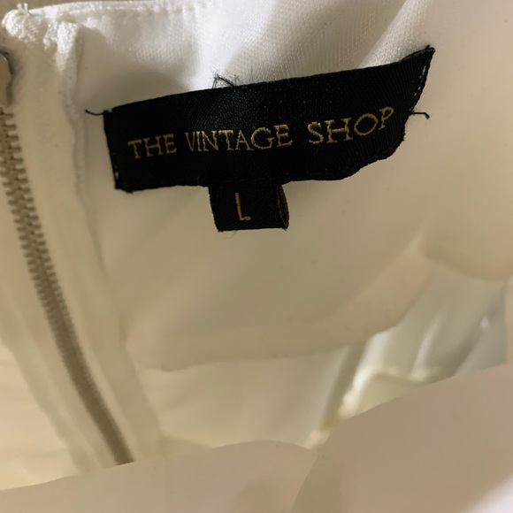 The Vintage Shop White Cocktail Dress With Mesh - Picture 3 of 3